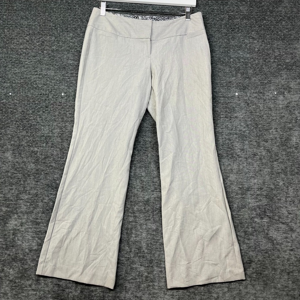 Simply Styled By Sears Dress Pants Women Gray Stretch Flared Career Classic - 6S